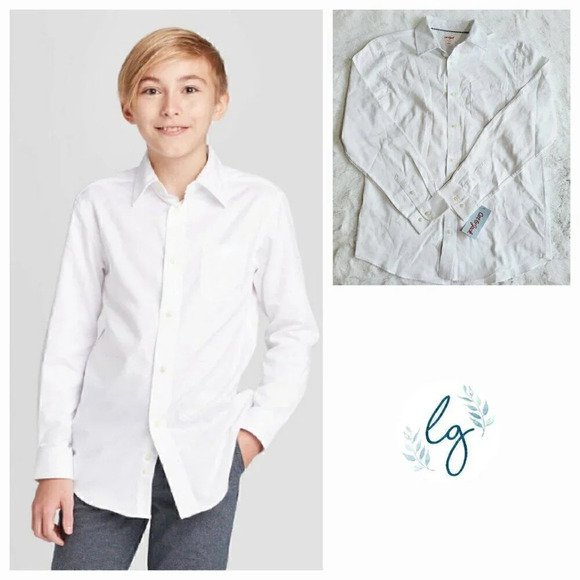 Cat & Jack Other - Cat & Jack Boys' Long Sleeve Button-Down Shirt 4KIDB-BN